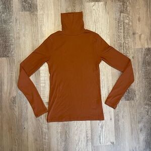 BP Rust Orange Long Sleeve Turtleneck Shirt